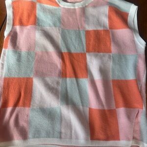 Colorful Checkered women’s Sleeveless Top